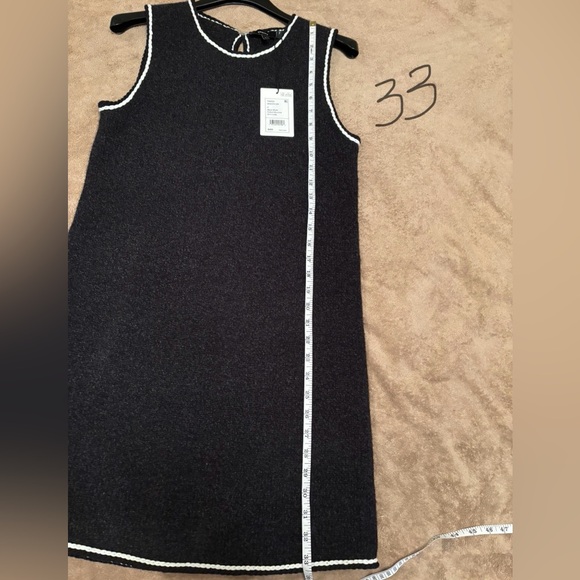 Theory Black Tweed Sheath Dress NWT $495 Size 0 - Picture 5 of 9